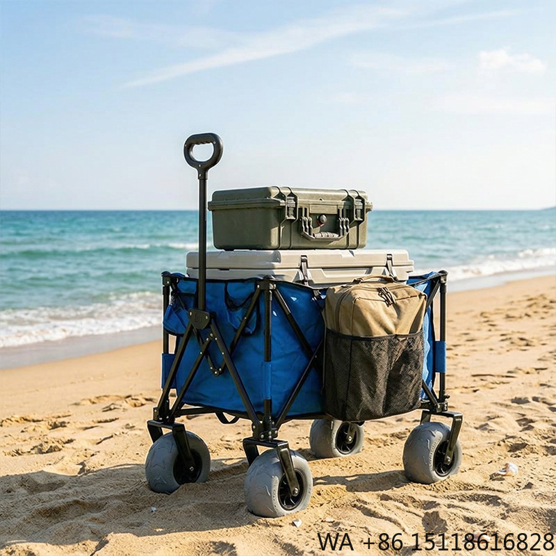 Outdoor Camping Wagon - Chariot de plage pliable en métal
