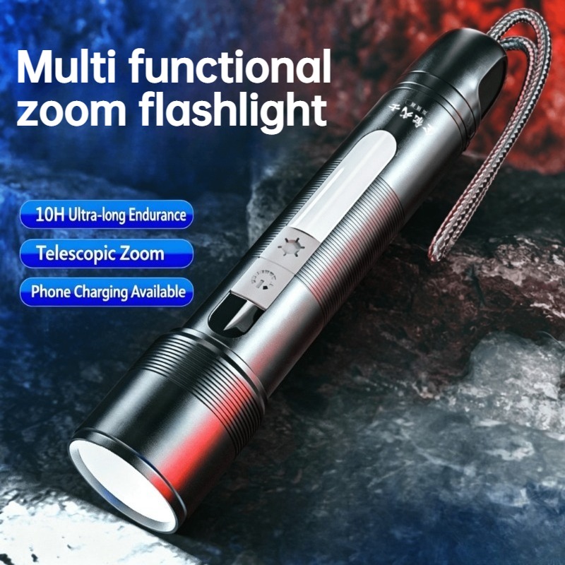 Outdoor Camping Light Portable - Lampe torche LED multifonctionnelle, zoomable, lumière