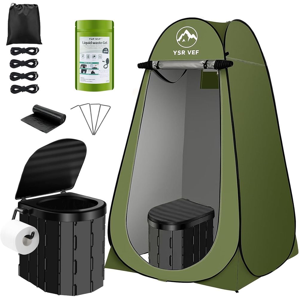 Outdoor Camp - Kit de toilettes portables, toilettes de