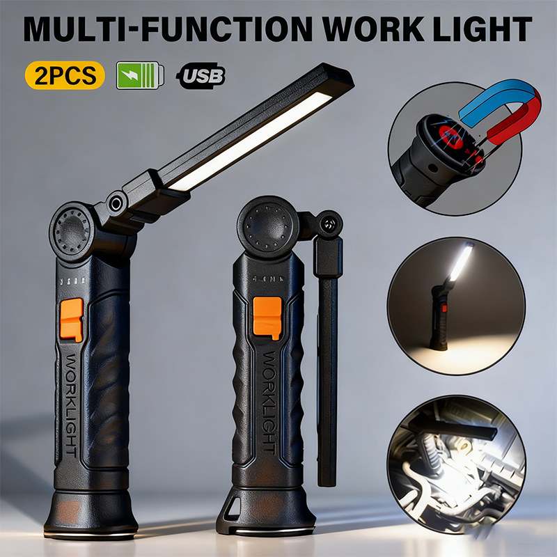 Outdoor Camping Light Portable - Lampe de poche LED COB Portable,