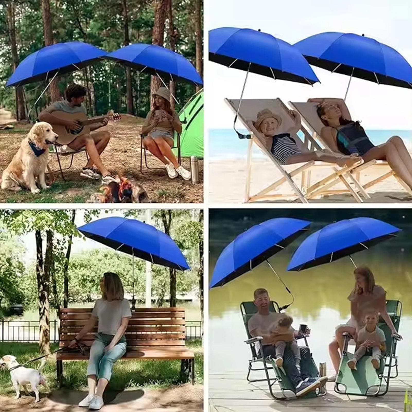 Outdoor Camping Canopy - Parasol de plage réglable à 360°,