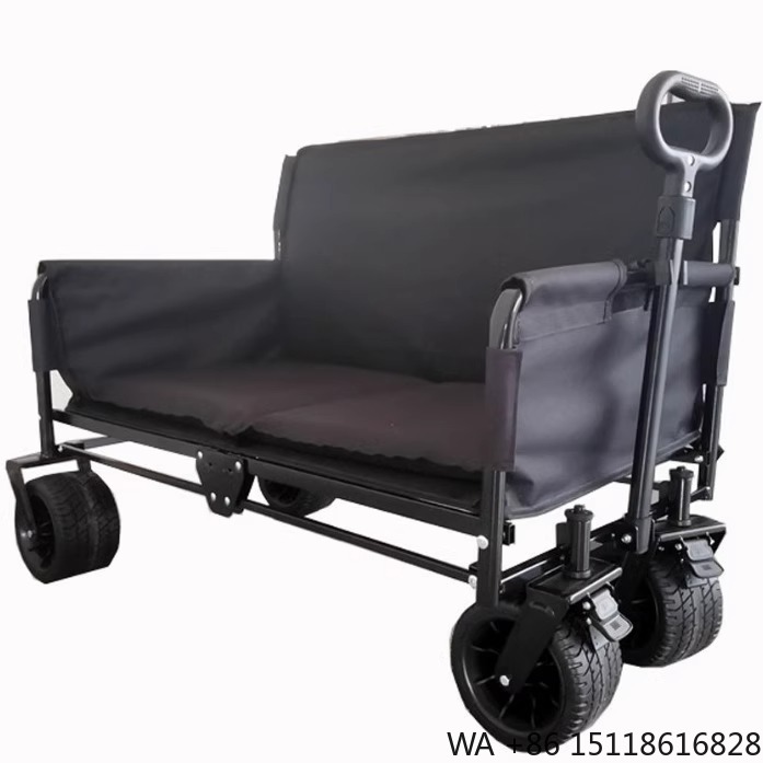 Outdoor Camping Wagon - Chariot pliant multifonctionnel à quatre roues