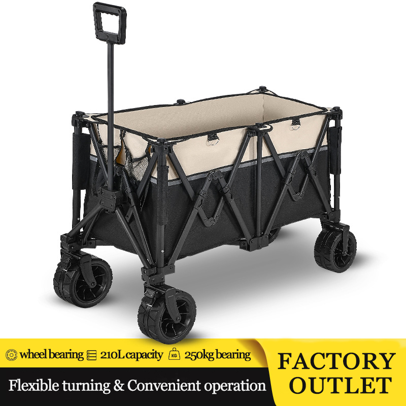 Outdoor Camping Wagon - Chariot de transport extra long, chariot