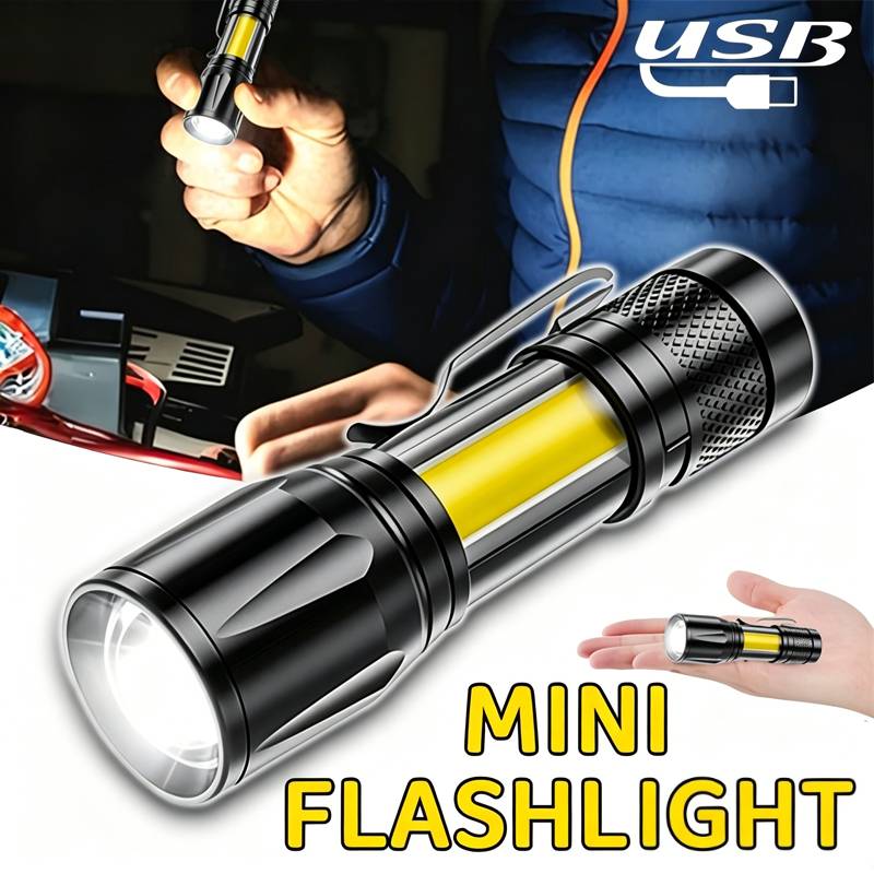 Outdoor Camping Light Portable - Mini lampe torche LED COB, projecteur