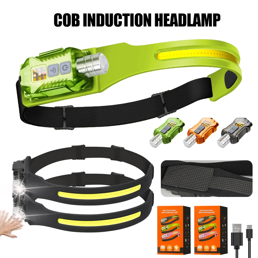 Outdoor Camping Light Portable - Lampe frontale LED puissante, Portable, Rechargeable,