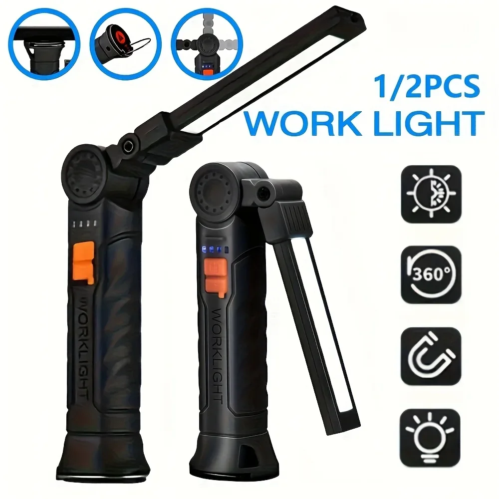 Outdoor Camping Light Portable - Lampe de poche LED COB Portable,