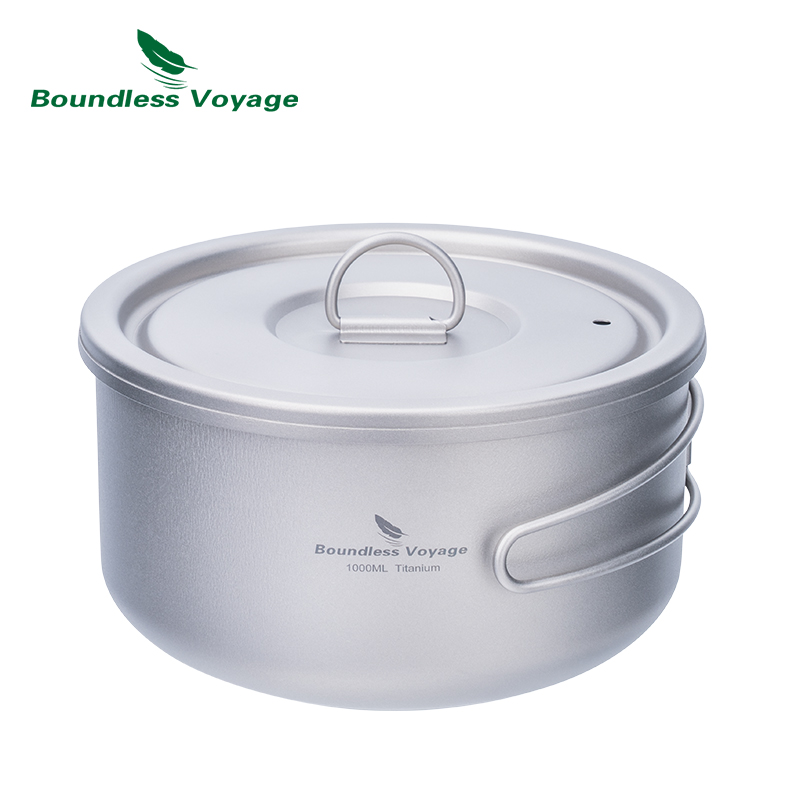 Outdoor Camping Cooking Set - Boundless Voyage-Marmite de camping en titane
