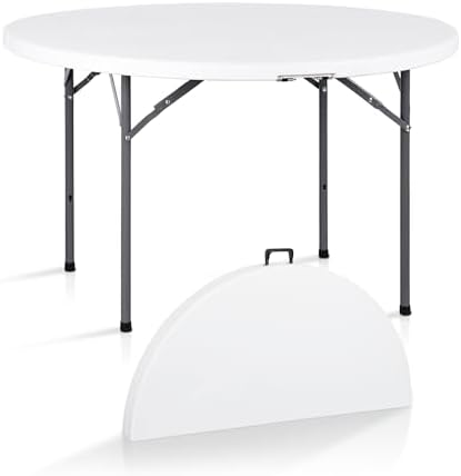 Camping Outdoor Or Indoor - Table pliante ronde de 4 pieds,