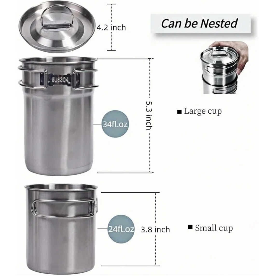 Tasses et mugs de camping plia - Outdoor Camping Cooking Set avis et prix