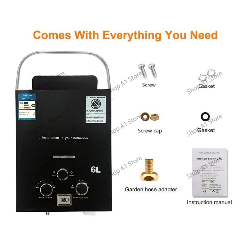 Chauffe-eau 6L pour camping ex - Outdoor Camping Hot Water Heater avis et prix