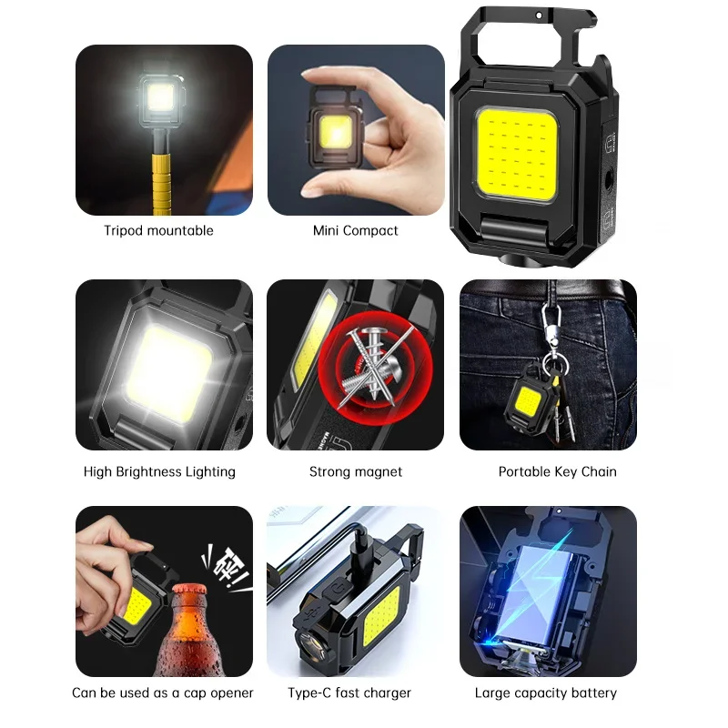 Mini lampe de poche porte-clés - Outdoor Camping Light Portable avis et prix