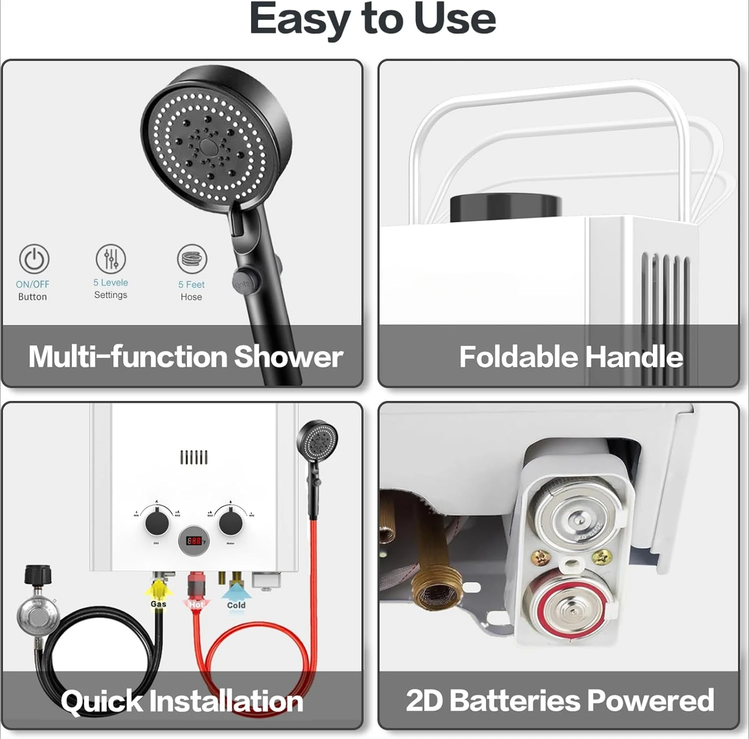 Chauffe-eau sans réservoir au  - Outdoor Camping Hot Water Heater avis et prix