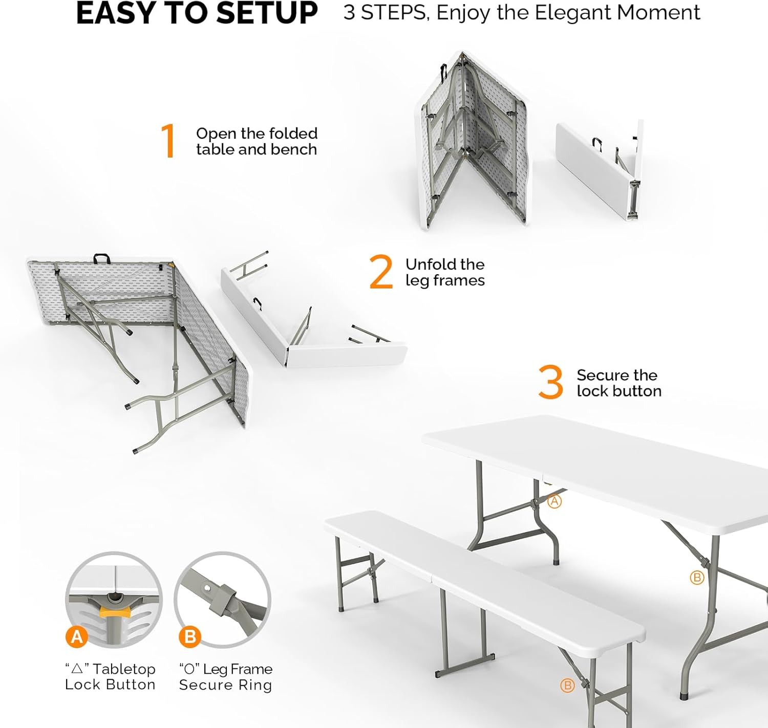 Ensemble de table de pique-niq - Camping Outdoor Or Indoor avis et prix