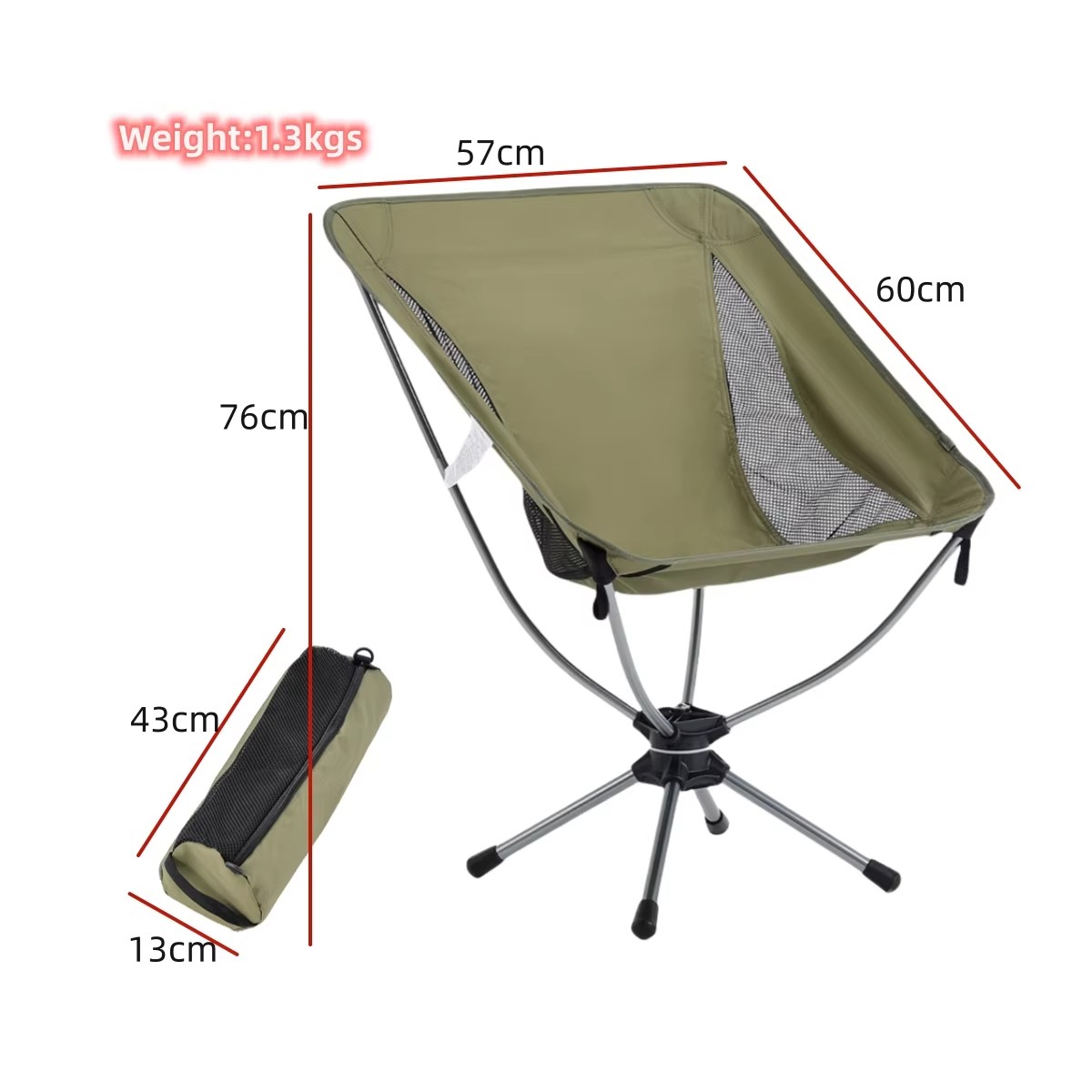 Chaise de camping pivotante en - Outdoor Camping Chairs avis et prix