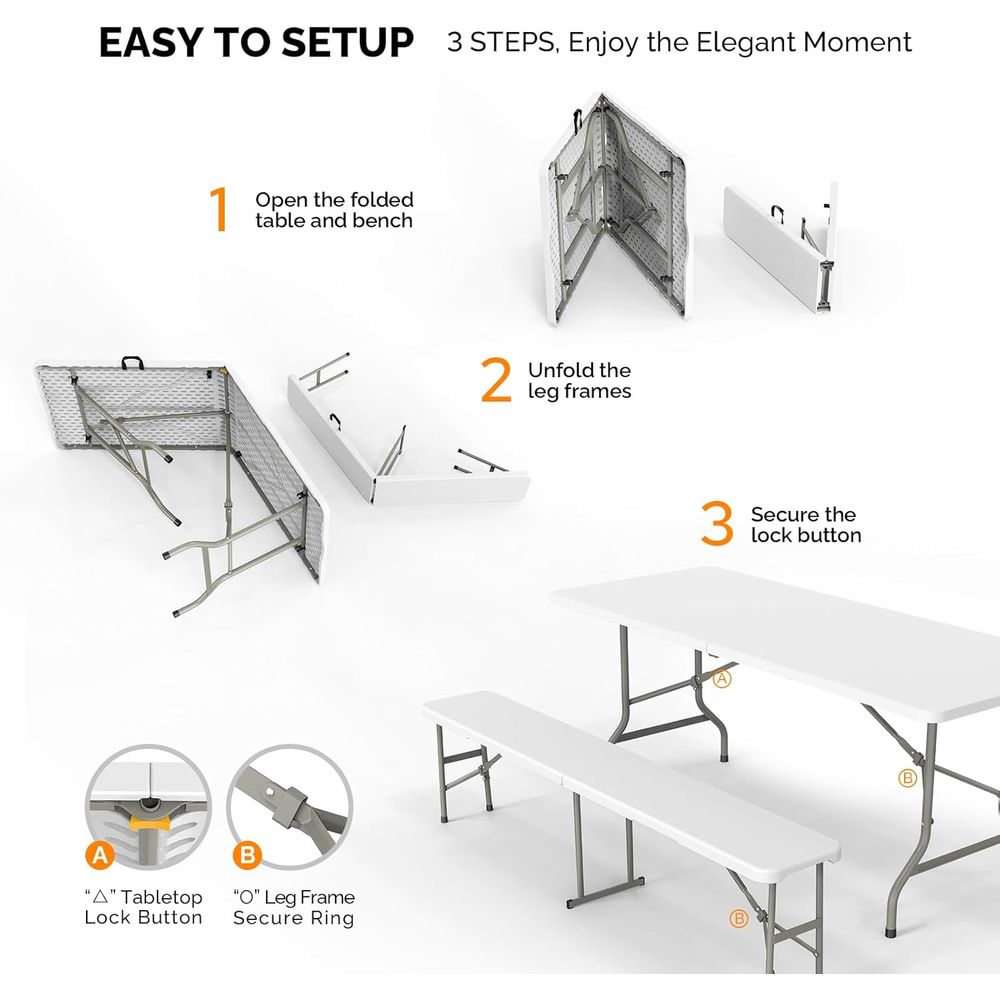Ensemble de table de pique-niq - Camping Outdoor Or Indoor avis et prix